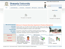 Tablet Screenshot of ou-mba.ac.in